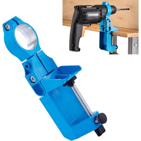 Support de perceuse, étau d'établi, support de perceuse électrique, support de perceuse d'établi universel rotatif à 360°, support de meuleuse électrique, port de serrage de 4 cm (1/3)