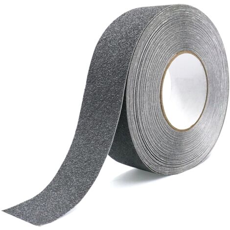 Gris Bande Antidérapante Extérieur, Ruban Antidérapant Adhésif pour Escalier, Bande Sécurité Antidérapant, Ruban de Traction Antidérapant, pour la Sécurité au Travail et la Vie,25mm×5m (1/5)