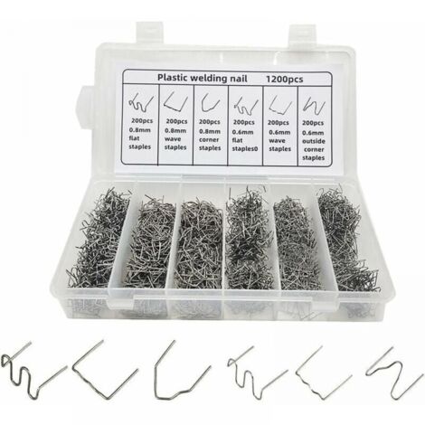 Agrafes Chaudes De Réparation En Plastique Automatique Pour La Réparation De Soudure En Plastique De Pare-Chocs De Voiture, 1200PCS (1/4)