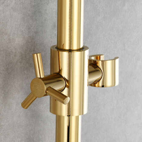 Support de pommeau de douche réglable en laiton de 25 mm, idéal pour les salles de bain, finition or titane.