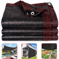 Red parasol, 5 x 8 m, 85 % de protección solar UV, resistente al viento, para invernadero, cubierta vegetal, invernadero, jardín, pabellón, terraza, césped y casa para mascotas