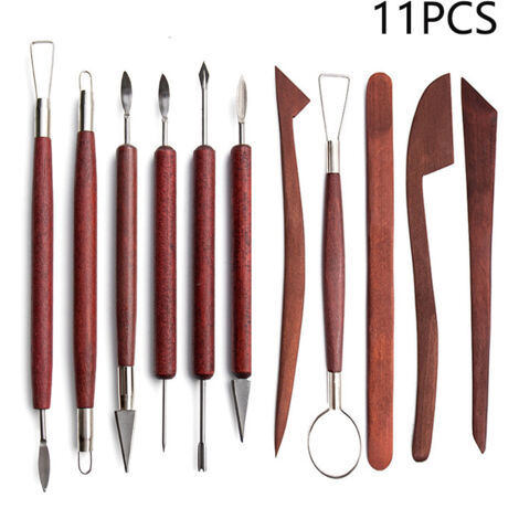 14-teiliges Polymer-Ton Werkzeug Set - Mit Rollern, Klingen Und Modellierwerkzeugen