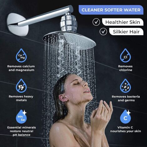 FEELSO Duschkopf Filter 2er Pack – Entfernt Chlor, Für Hartes Wasser, Ersatzfilter