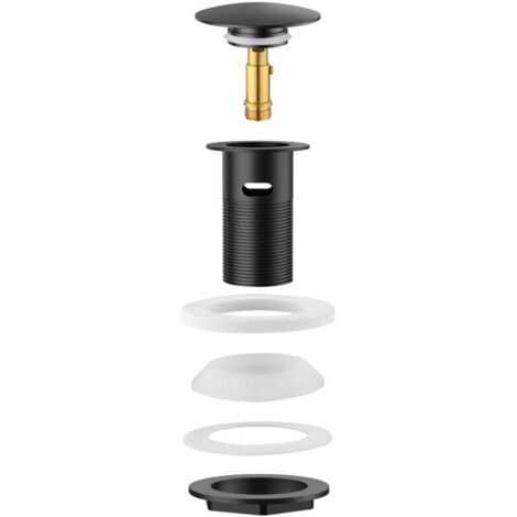 Tribune 2H Waschbeckenarmatur In Satinschwarz – Mit 50/50 Pop-Up Ablauf, 1,2 GPM Durchfluss