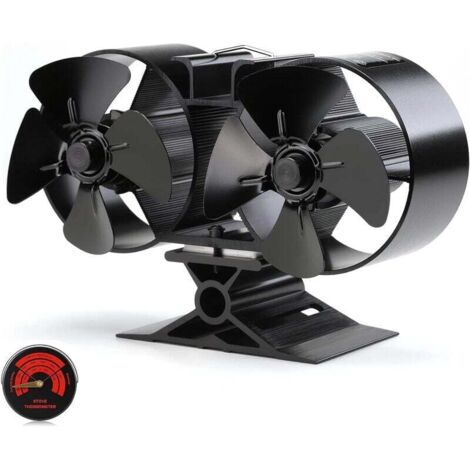 Ventilatore Per Stufa A Legna Doppio 12 Pale – Silenzioso, Termoelettrico, Protezione Surriscaldamento, 50-350°C