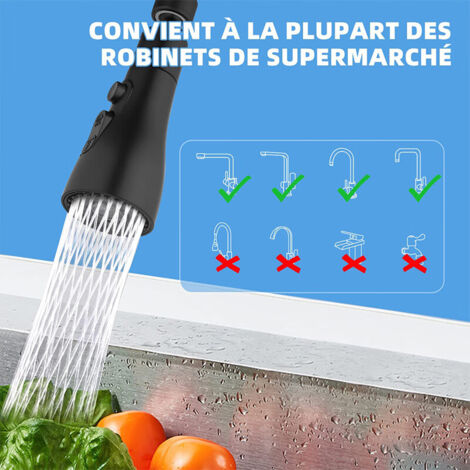 Hibbent Testa di Rubinetto Della Cucina a 3 Funzioni,Testina