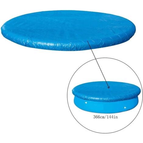 Well2wellness Telo Copertura Piscina Invernale Ø450-460 Cm Con Cuscini D'Aria E Svernante Extra 5L - 2