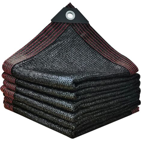 Rete Ombreggiante 70% - 1x2 M - Nero - Con Occhielli - Per Giardino, Terrazza, Pollaio - Resistente Ai Raggi UV - Foto 6