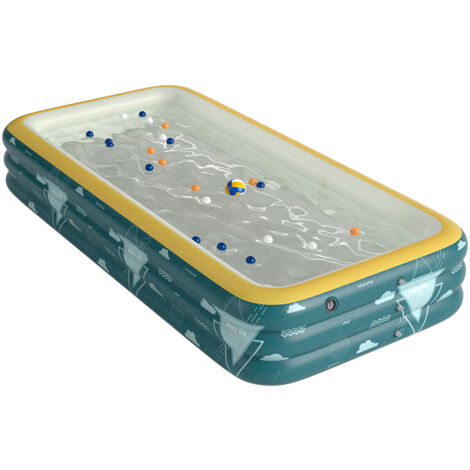 Piscina Gonfiabile Rettangolare Per Famiglia – 3 Strati, In PVC, Con Fondo Imbottito, Disponibile In 6 Taglie (da 1,3 A 3,05 M)