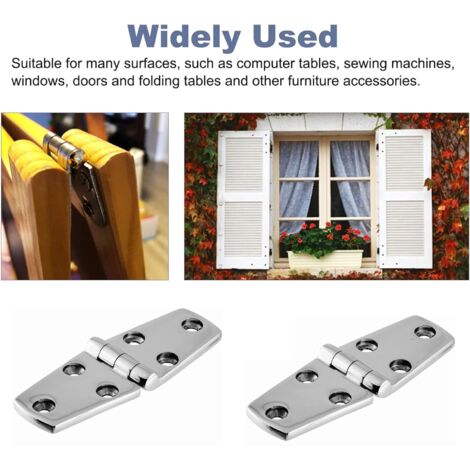 20 Cerniere Per Legno In Acciaio Inox - Con 120 Viti, Per Armadi, Porte E Finestre - Foto 5