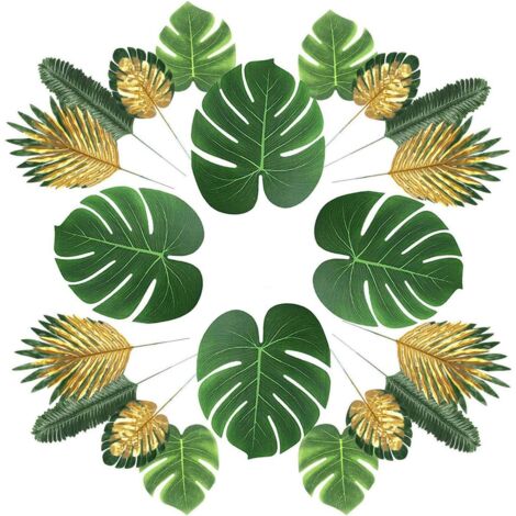 35x29 cm foglie di palma tropicale artificiale per Hawaii Luau