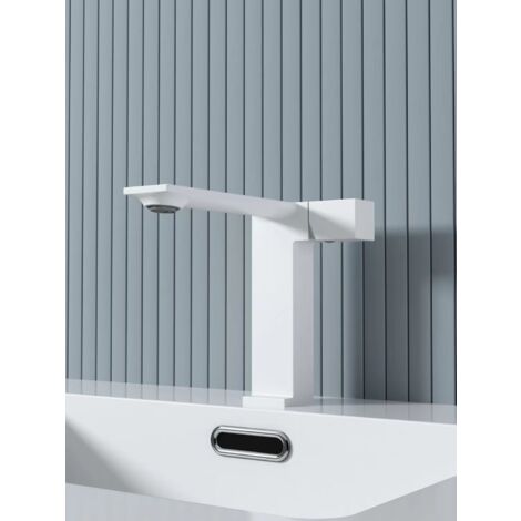 Florenta Rubinetto Lavabo Monocomando In Ottone Cromato, Con Tubi Da 50 Cm E Beccuccio Girevole 360°