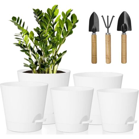 Zerodeko 2 Pezzi Fioriere A Urna In Plastica Bianca – Stile Classico Per Matrimoni, Giardino E Decorazioni Floreali - 2