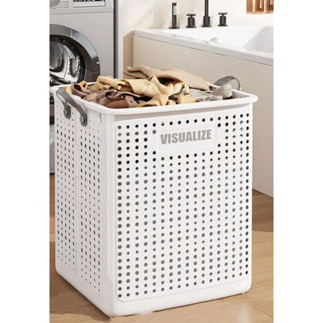 Cesto Portabiancheria Pieghevole 28L - Ovale, Celeste, Salvaspazio - Foto 5
