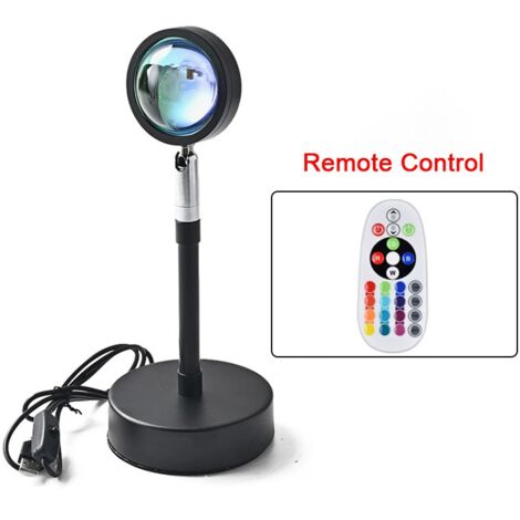 Lampada Proiettore Tramonto 16 Colori Con Telecomando - Rotazione 360°, Modalità Flash/Dissolvenza, Luce LED RGB Per Decorazione Casa, Festa, Fotografia (Altezza 29 Cm) - 4