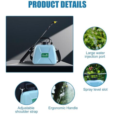 Spruzzatore Elettrico da 5L con 5 Ugelli Nebulizzatori Spruzzatore Elettrico da 5L con 5 Ugelli Nebulizzatori