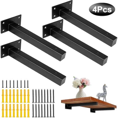 Paquete De 20 Soportes Rectos Negros, 6.5 Pulgadas, 6.5 Pulgadas, Soportes De Metal Para Tirantes, Placas De Unión Resistentes Para Valla De Madera