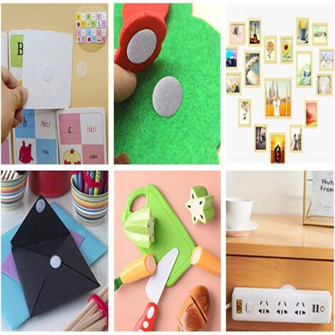 Vkey Colorido Cierre Autoadhesivo De Gancho Y Bucle, Monedas Con Parte Trasera Adhesiva Circulos Resistentes Mejor Para El Hogar Oficina Aula Y