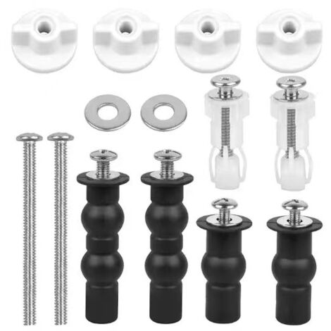 MUU Tornillos Y Tornillos Universales Para Asiento De Inodoro, Fijación De Bisagra Superior De Liberacion Rapida Facil De Instalar Kit De Piezas