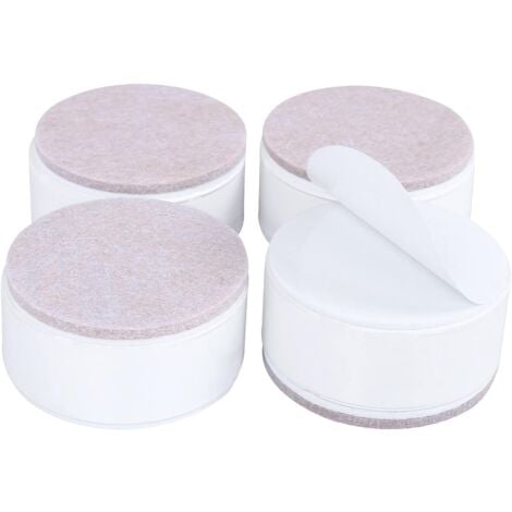 4 Elevadores De Muebles De Acero Carbono - 3cm De Altura, 6cm Diámetro, Autoadhesivos Y Antideslizantes