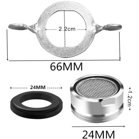 CCYKXA - Aireador de grifo M24 (4 unidades), filtro de acero inoxidable para cocina y baño