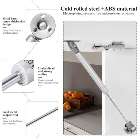 2PCS 100N Gas Struts Furniture Hydraulic Spring Gas Shocks Pneumatic Arm for Lifting Door Cabinet Kitchen Furniture Cupboard Wardrobe Bedroom Hinge Damper