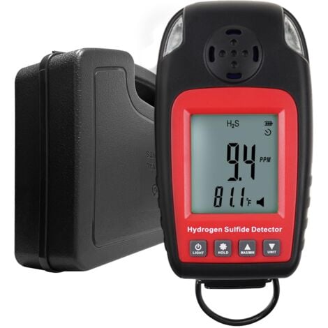 Sulfide Detector H2S Gas Detector Monitor Portable Sound and Flash Alarm h2s Gas Monitor for Security and Environmental Monitoring