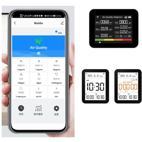 13-in-1 Portable Indoor Professional Sensors for Visualizing Health and Comfort TVOC HCHO PM2.5 Testing
