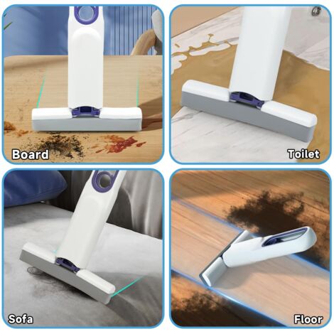 Mini Mop Portable Mop Mini Mop for Small Spaces - Wet and Dry Use Hand-Free Squeeze Mop Powerful and Absorbent Mop for Car, Kitchen, Bedroom