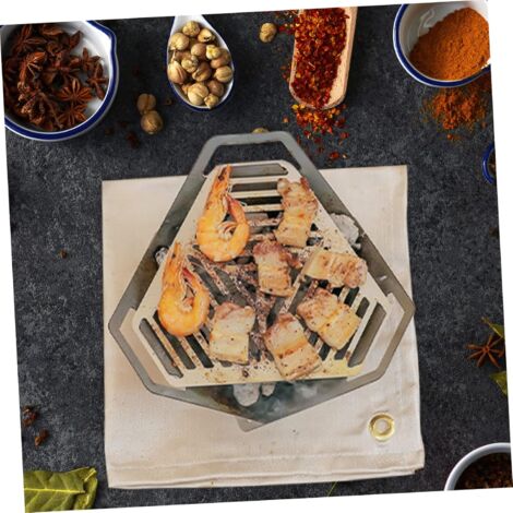 Mini Picnic Grill, Lotus Lightweight Stainless Steel Grill Pan