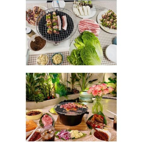 Cast iron charcoal stove, barbecue stove, heating, charcoal stove, surrounding stove, tea brewing, indoor household appliances, complete set of tea roasting mud stove