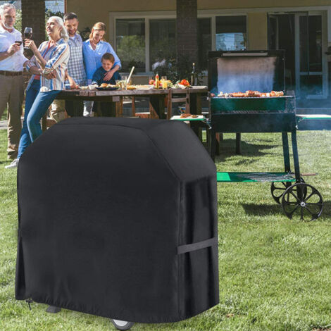 BBQ Outdoor Barbecue Cover Oxford Cloth Outdoor Rain and Sun Protection Barbecue Cover Dustproof Oven Cover, 145x61x117cm