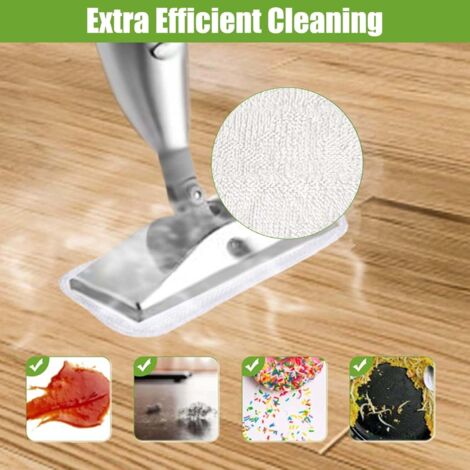 Pack of 10 Replacement Cloths for Vileda Steam Cleaner - Microfiber - Compatible with Vileda Steam XXL - Washable - Replacement Cover for All Floors (White)