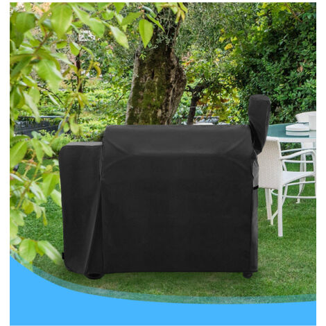 Outdoor BBQ Barbecue Cover Waterproof Rain Snow Proof Black 104x68.5x124cm