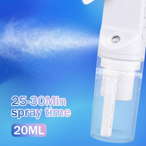 Portable Misting Fan, Rechargeable Mini Hand Held Fan, Small Fan with 4 Levels Adjustment for Travel, Home Office, Camping, Outdoors(White)
