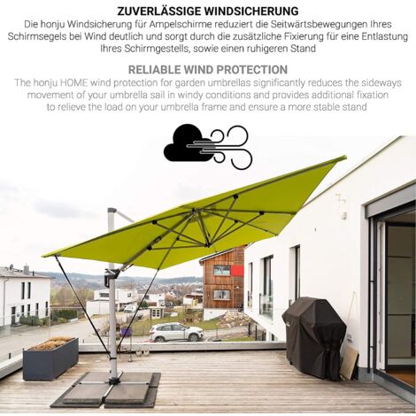 Wind Protection for Parasols/Patio Umbrellas/Canopy [Windproof  Weatherproof  Fits Any Umbrella with Locking Screws]