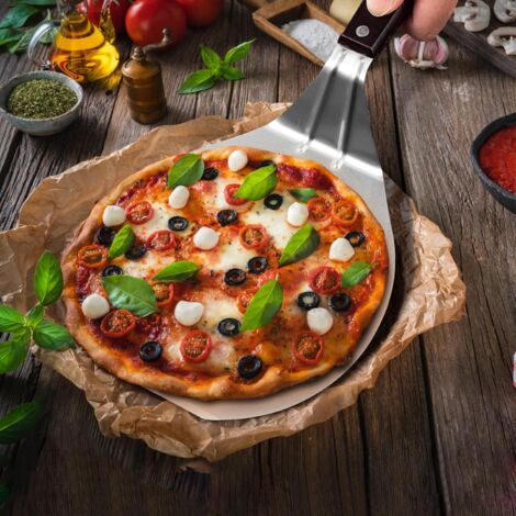 Metal Pizza Peel, Stainless Steel Pizza Peel, Lightweight Pizza Peel with Long Handle, Lightweight Stainless Steel Pizza Peel, Pizza Oven Accessories for Turning Peel