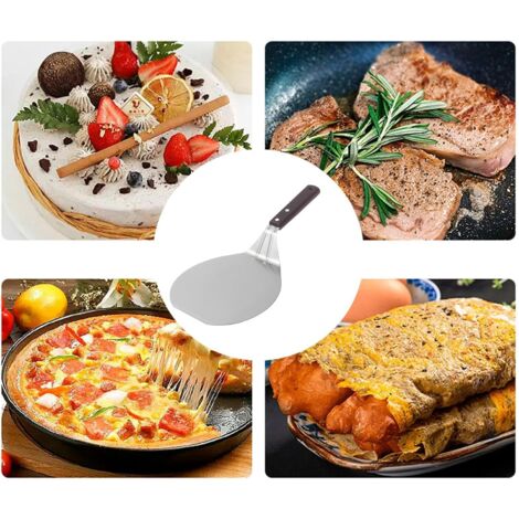 Metal Pizza Peel, Stainless Steel Pizza Peel, Lightweight Pizza Peel with Long Handle, Lightweight Stainless Steel Pizza Peel, Pizza Oven Accessories for Turning Peel
