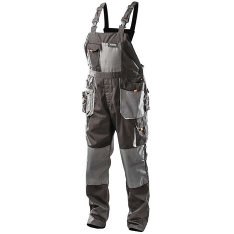 Salopette de travail haute visibilité 35% coton 65% polyester – Renforts Oxford – Poches renforcées – Zone réfléchissante – Coutures triples – NEO