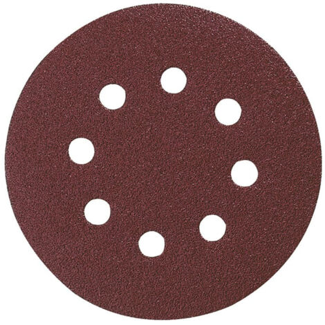 Makita – Lot de 10 disques abrasifs Ø 125 mm – Grain 100 – Auto-agrippants avec 8 trous – Pour finition métal et bois