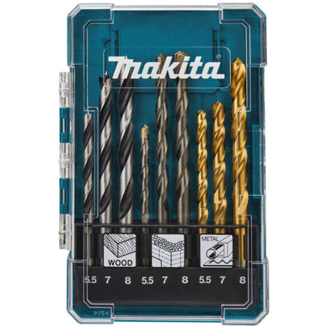 Set de forets métal / maçonnerie / bois MAKITA D-71978 Kit de perçage 9 pièces (1/2)