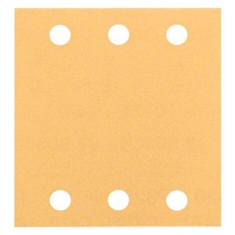 Bosch – Lot de 10 feuilles abrasives 115x107mm – Grain 80 – Pour ponçage bois et peinture – Enlèvement de matière exceptionnel