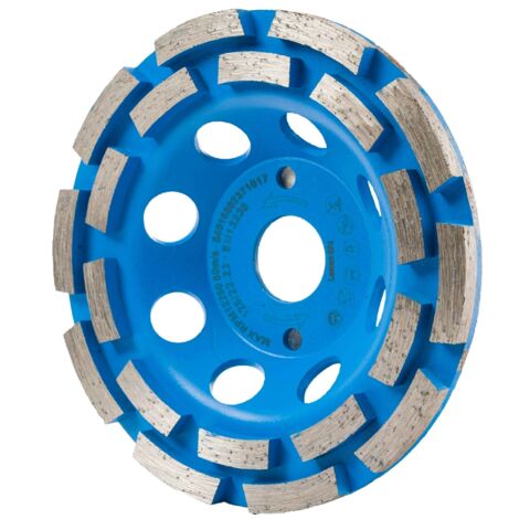 Leman – Disque plateau double pistes béton 125mm – Ponçage rapide ciment et pierre – Compatible meuleuse à disque – 10 segments pour finition précise - ton125mm