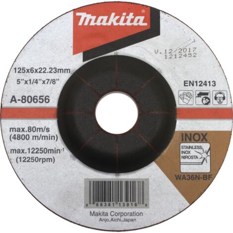 Makita – Disque à lamelles pour meuleuse 125mm – Épaisseur 6mm – Alésage 22,23mm – Pour métal et inox – A80656 (1/5)