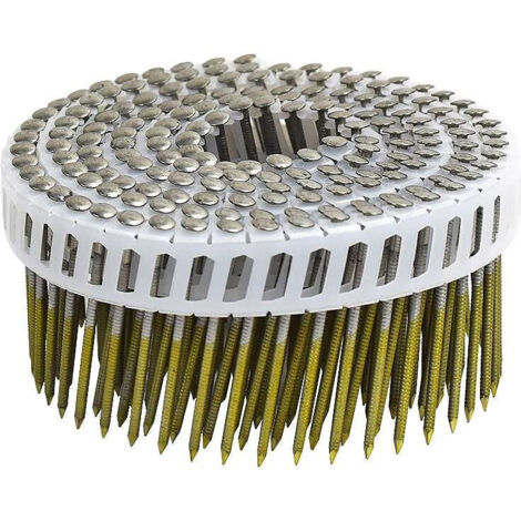 5250 Pointes bombée inox A4 55 x 2.3 mm NORFIX NFX11431 annelé 16° en rouleau liaison plastique