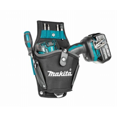 Makita – Etui holster pour perçage-vissage 170x85x290mm – 2 porte-outils latéraux et 4 compartiments – E15154