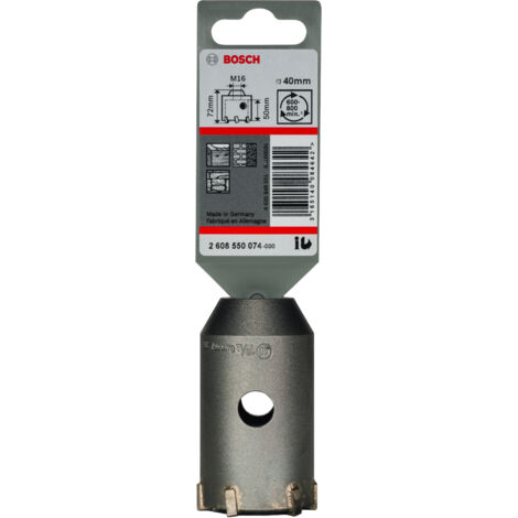 Bosch – Couronne-trépan SDS-plus 40mm – 6 dents carbure pour béton et maçonnerie – Profondeur 50mm – Longueur 72mm - SDS-plus-9