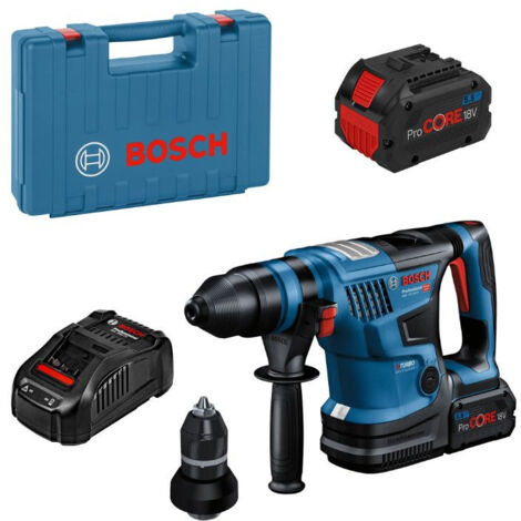 Bosch Professional – Perforateur sans fil 18V – Force de frappe 5,8 J – SDS plus – 2 batteries ProCORE 5,5 Ah – Technologie BITURBO Brushless - 18V-34