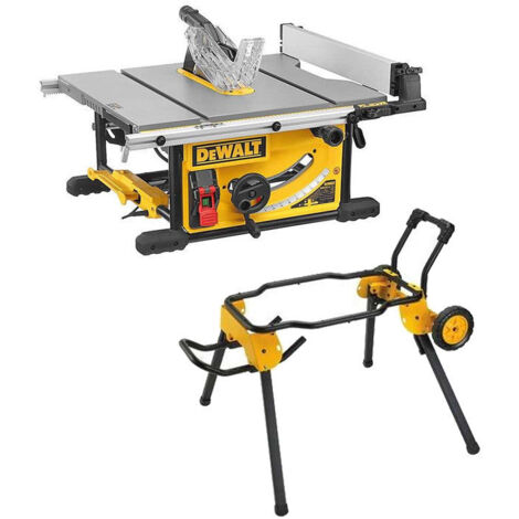 Pack Scie sur table Ø250mm 2000W DEWALT DWE7492-QS avec piètement roulant DWE74911-XJ