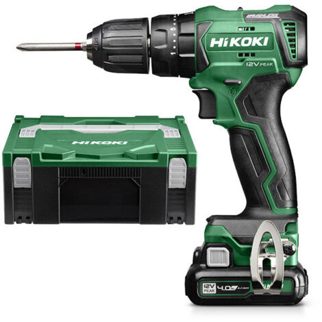 Hikoki – Perceuse-visseuse sans fil 12V DV12DD – 2 batteries 4.0Ah – Moteur Brushless – Couple 38Nm pour perçage bois, acier, pierre - DV12DDWHZ (1/6)